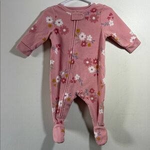 3/$20 Carter's Pink Floral Fleece Sleeper, PRELOVED, 3M